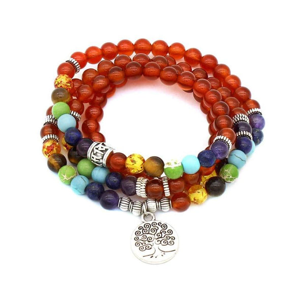 Red Bead Bracelet Chakra Buddha Beads Necklace Men Women Jewelry For Men Women Jewelry Bohemian Gift